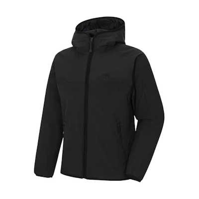 KOLON SPORT Black Urban Outdoor Hoodie Zip-Up Jacket TLJJS22411