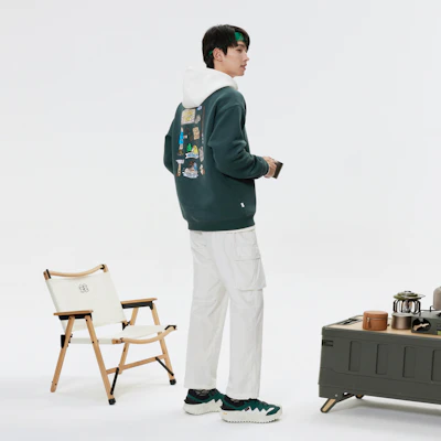 KOLON SPORT 露营男女通用防静电图案圆领卫衣 LUMT4WTT54 14