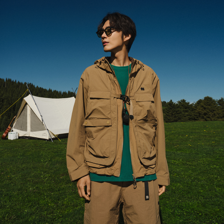 Shop KOLON SPORT露營系列防風防水戶外襯衫 LUJK4AT504