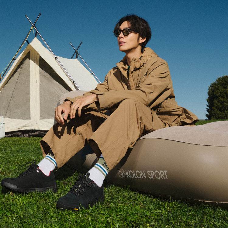 Cheap KOLON SPORT露營系列防風防水戶外襯衫 LUJK4AT504