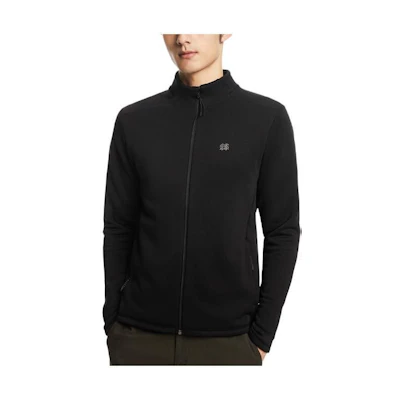 KOLON SPORT Casual Knit Stand Collar Jacket Black LHJK1WNK37V