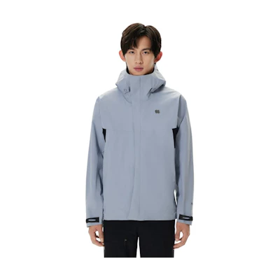 KOLON SPORT GAIA PRO Light Blue Waterproof Hiking Jacket with Hood LHGJ4AN219-LB