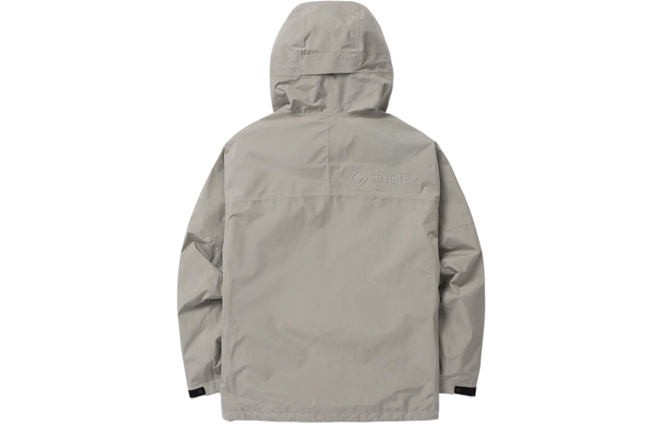 Lookbook 可隆户外GORE-TEX防风防水连帽夹克灰色款 JWJGW23211MUD