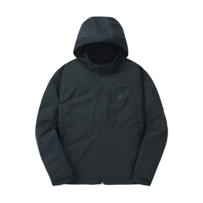 KOLON SPORT Gray Detachable Hood Zip-Up Jacket - Casual Long Sleeve V2JJX24201KGY