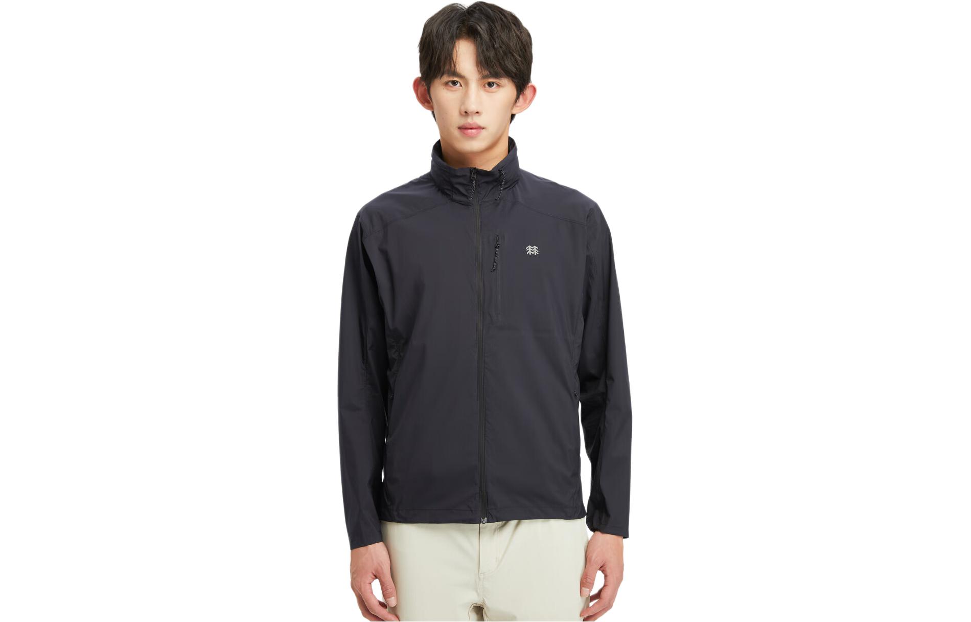 Order 可隆运动徒步多口袋拉链连帽外套带Logo印花 LHJK4MN249