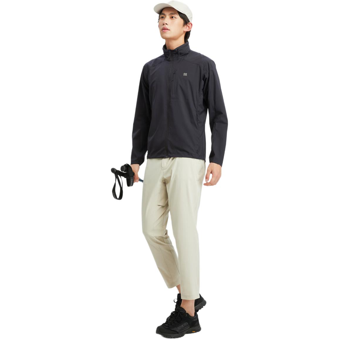 Shop 可隆运动徒步多口袋拉链连帽外套带Logo印花 LHJK4MN249