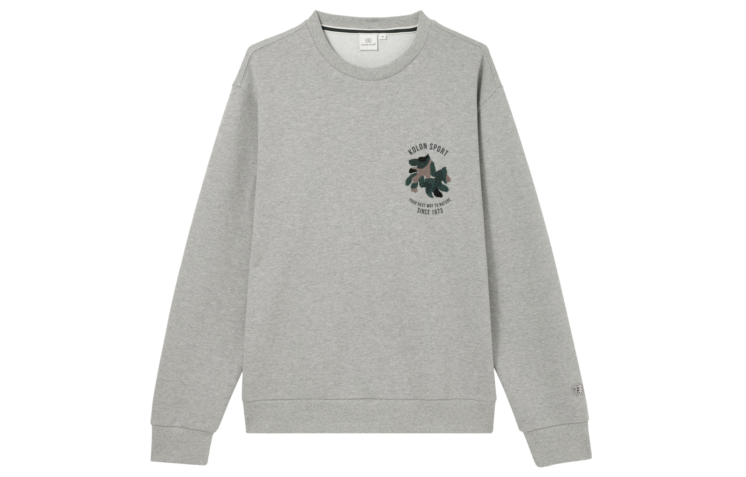 KOLON SPORT Letter Print Crewneck Sweatshirt Unisex Long Sleeve LUMT2WTK51