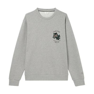 KOLON SPORT Letter Print Crewneck Sweatshirt Unisex Long Sleeve LUMT2WTK51