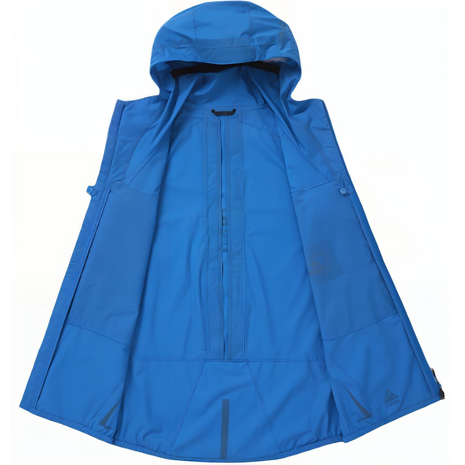 Shop 可隆户外轻便连帽印花修身夹克 蓝色 TLJJX24715