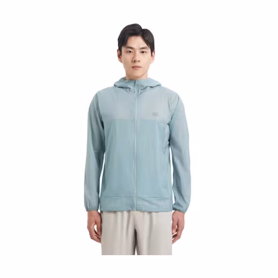 KOLON SPORT Lightweight Windproof Solid Hooded Jacket LHJK3MNK35