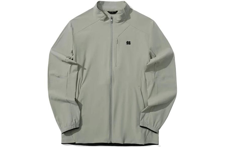 KOLON SPORT Logo Knit Jacket Military Green - Lightweight Casual Wear LHK2MN123-KH