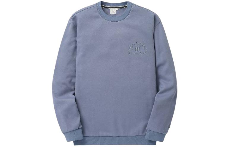 KOLON SPORT Loose-Fit Crewneck Sweatshirt Blue Full Sleeve Casual Wear 21TBX23913