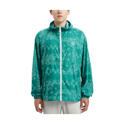 KOLON SPORT Outdoor Colorblock Hooded Jacket - Green LHJK3MNK37