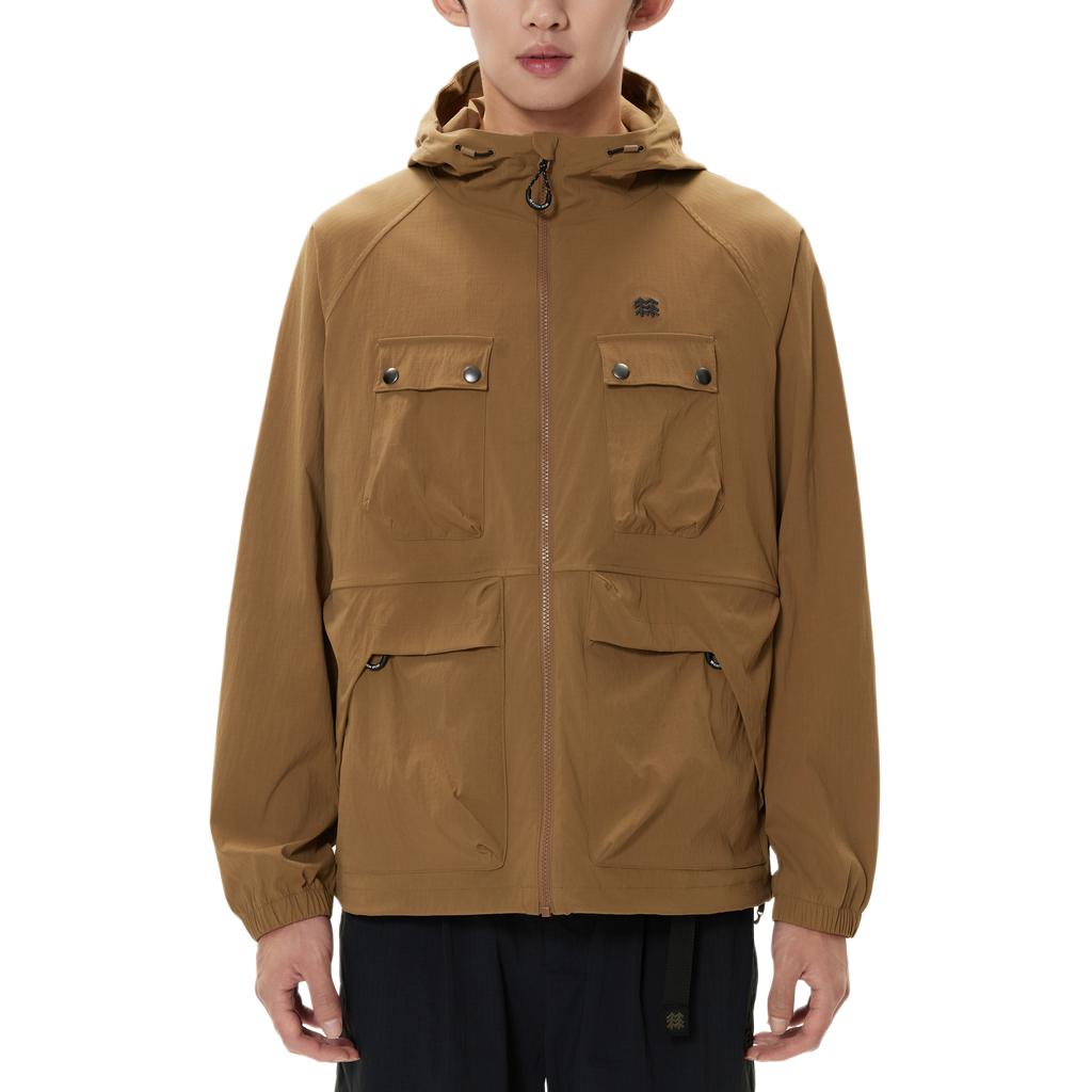 KOLON SPORT Outdoor Multi-Pocket Water-Repellent Workwear Jacket Unisex. LUJK4AT518