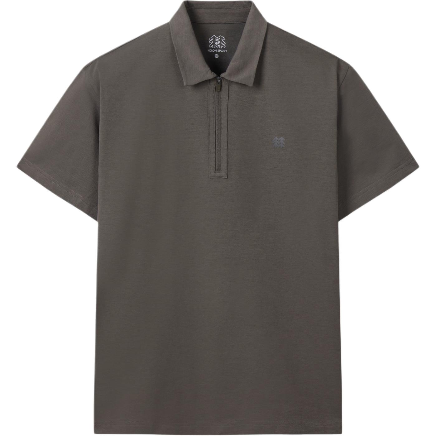 KOLON SPORT Premium Ice Fabric Anti-Bacterial Breathable Half-Zip Polo Shirt TLTCM25521