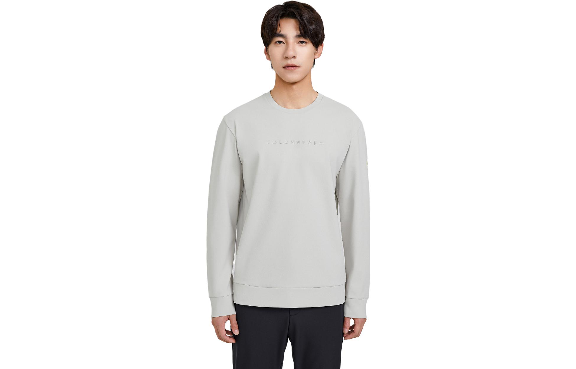 Kolon Sport SECO Series Letter Print Crewneck Pullover Sweatshirt LHMT3ST655