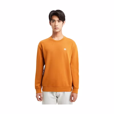 KOLON SPORT Solid Color Crewneck Pullover Casual Sweatshirt LHMT3WT757