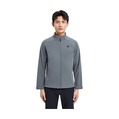 KOLON SPORT Solid Color Softshell Jacket with Logo Design LHJK3SN157