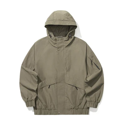 KOLON SPORT Solid Color Zip-Up Hoodie Jacket LHJK2ATK71