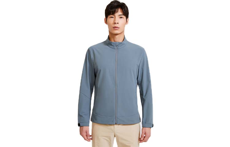 KOLON SPORT Solid Color Zip-Up Stand Collar Casual Jacket LHJK2AN105