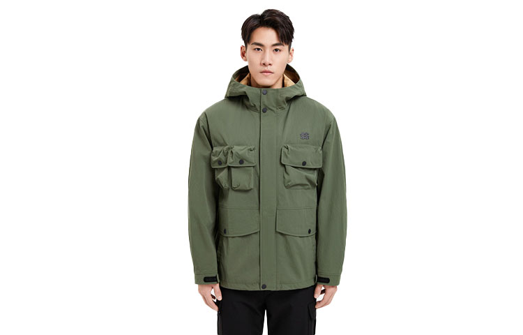 Kolon Sport Solid Multi-Pocket Hooded Jacket LHJK3ST619