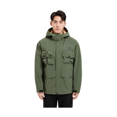 Kolon Sport Solid Multi-Pocket Hooded Jacket LHJK3ST619