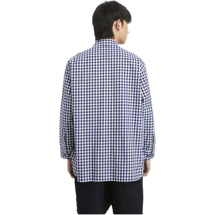 Purchase KOLON SPORT SS24 格紋戶外休閒長袖襯衫 海軍藍 男女適穿 LUSH4MT937NV