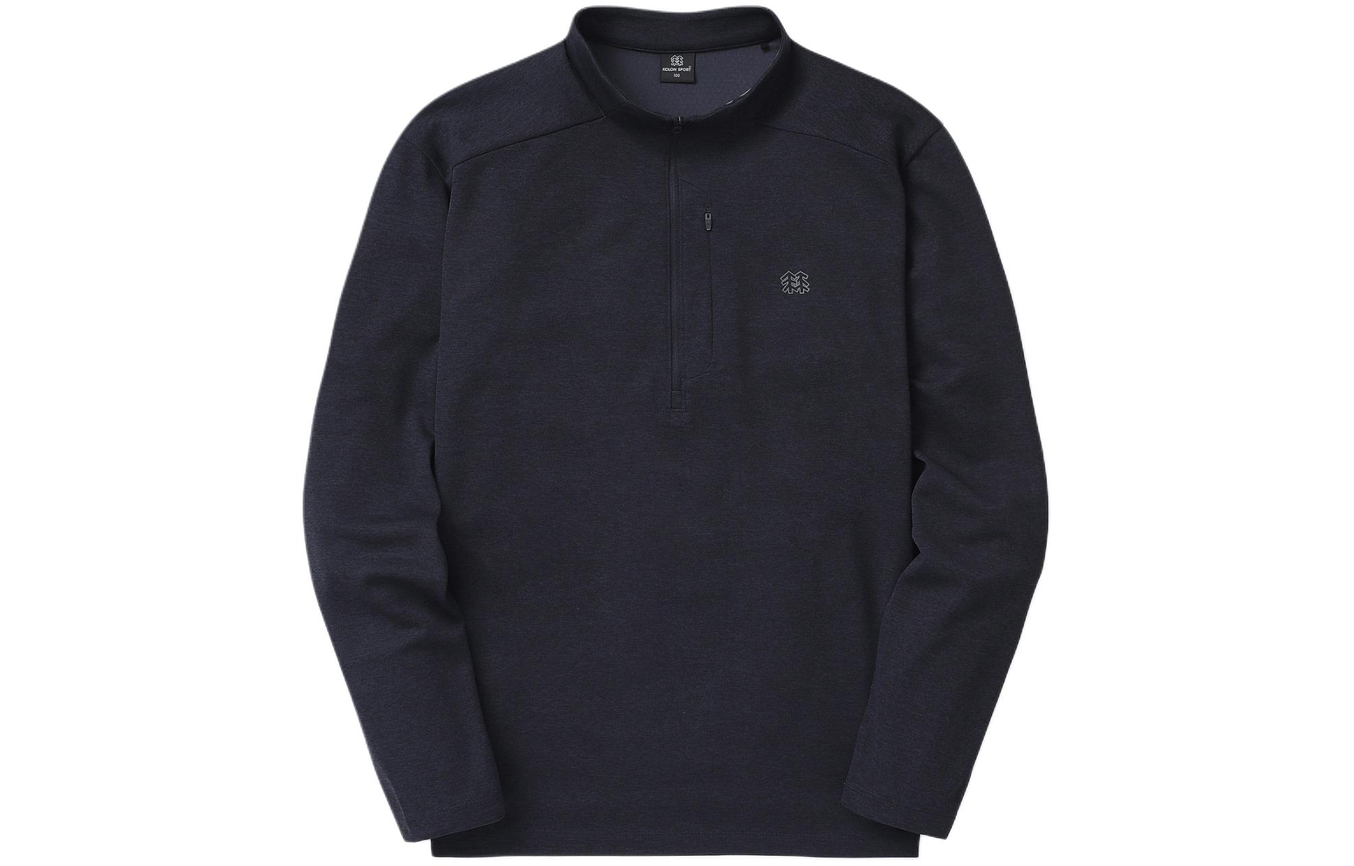 KOLON SPORT SS25 Graphene Outdoor Half-Zip Antibacterial Hiking Tee - JWTBX24131
