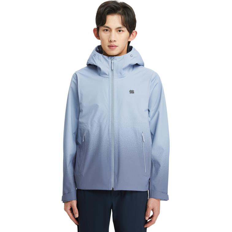 KOLON SPORT StormForce Waterproof Windproof Hooded Jacket Light Blue Mens LHJK4SN117Y