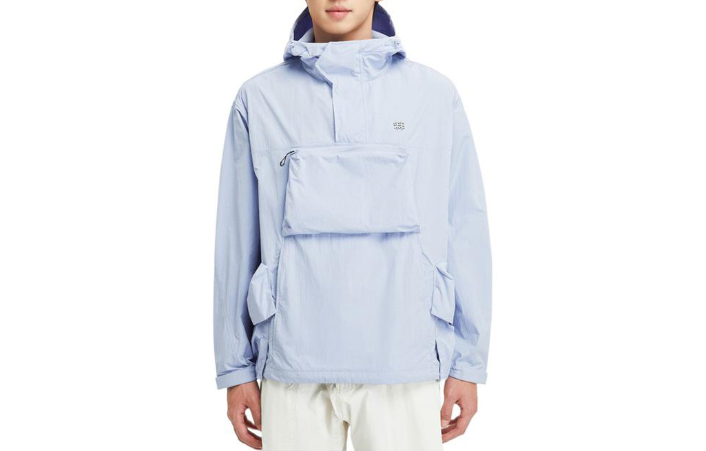 KOLON SPORT TRIWIND Logo Printed Unisex Outdoor Hoodie Jacket. LUJK4MT722