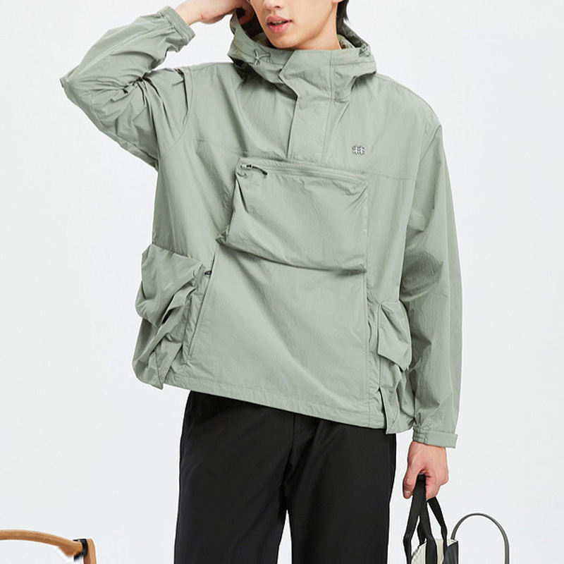 Shop KOLON SPORT TRIWIND Logo Cetakan Jaket Hoodie Outdoor Unisex. LUJK4MT722