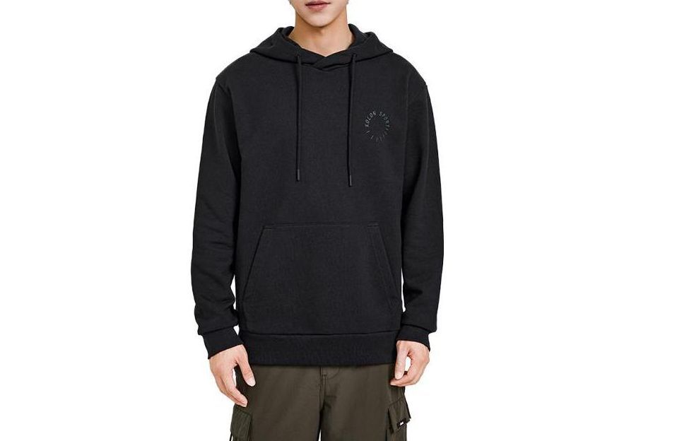 KOLON SPORT Unisex Solid Color Hoodie Long Sleeve Casual Pullover LUMT2WTK53