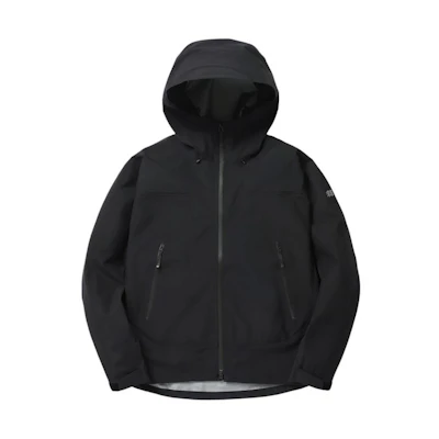 KOLON SPORT Unisex Waterproof Oversized Hoodie Zipper Jacket - Black TLJGX24491BLK