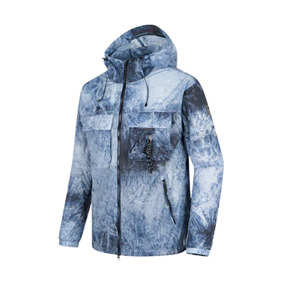 KOLON SPORT Urban Outdoor Black Plaid Hooded Jacket for Men JWJJM21375