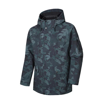 KOLON SPORT Urban Outdoor Camo Zip Hoodie Jacket Green Casual Wear TLJJS22435
