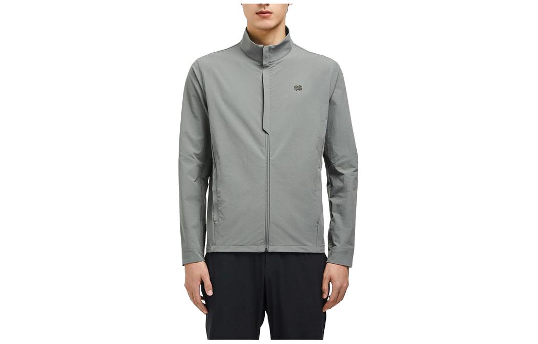 KOLON SPORT Water-Resistant Solid Color Softshell Jacket with Zipper LHJK2MN119V