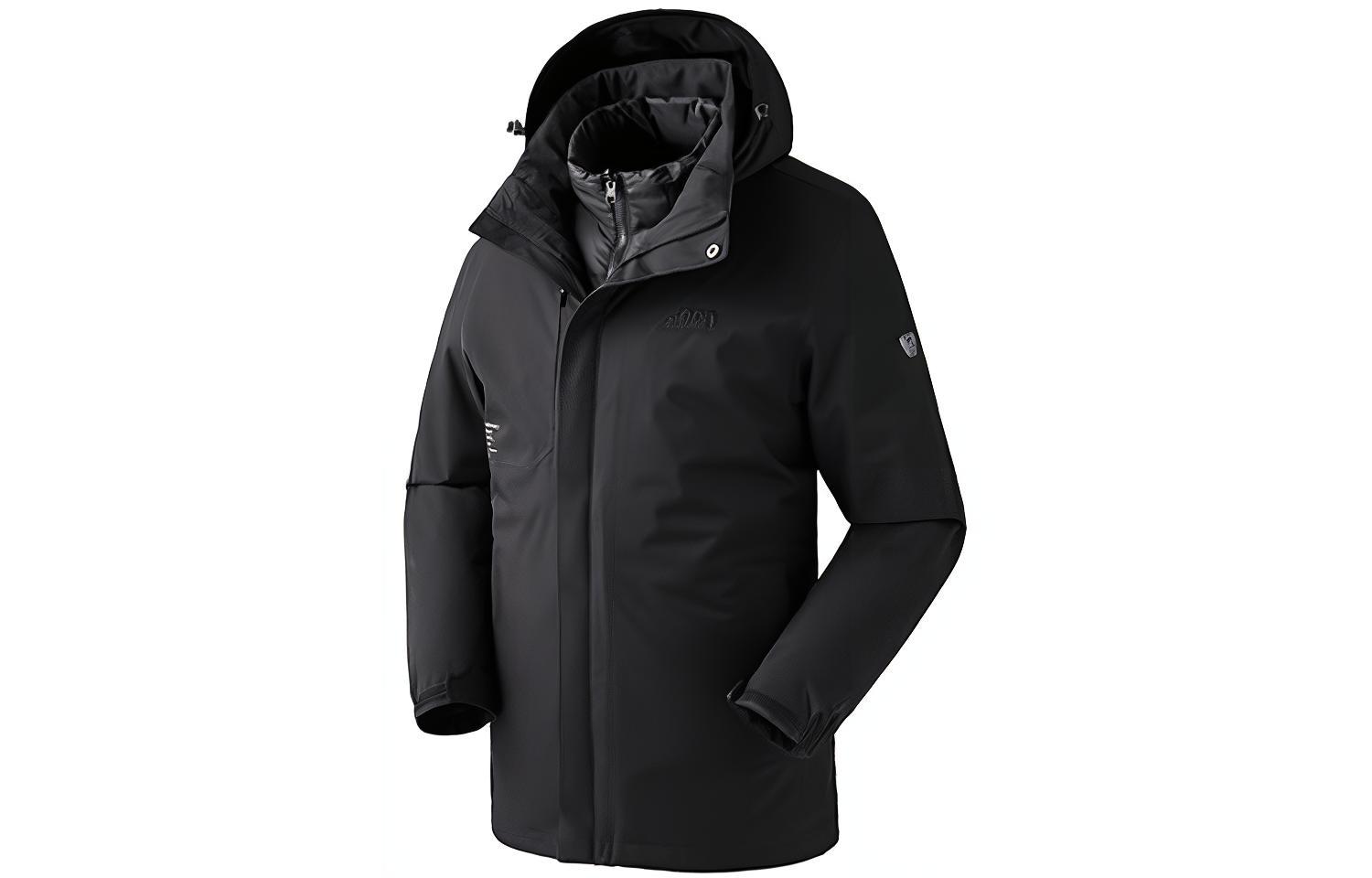 KOLON SPORT Waterproof Windbreaker Jacket with Logo Print J042094082