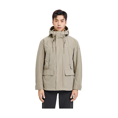 KOLON SPORT Windbreaker Jacket with Multi-Pocket & Hood - Solid Color LHJK2ATK41