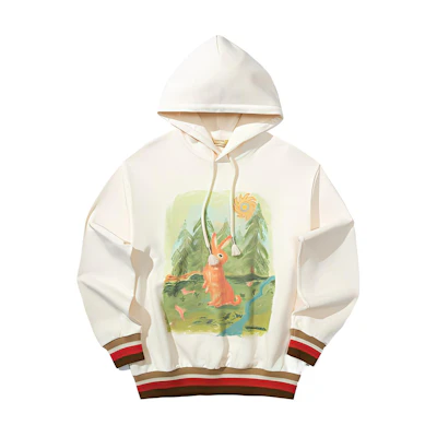KOLON SPORT Garçon Rabbit Forest Print Casual Sweatshirt Unisex Couples Style LUMT3ST963