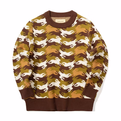 KOLON SPORT GARCON Year of the Rabbit Camo Sweatshirt Unisex Limited Edition LUMT3ST965