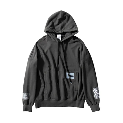 KOLON SPORT POLIQUANT Unisex Oversized Hoodie with Logo Patches LHMT1WT923