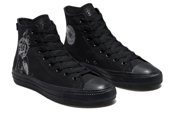 Krooked Converse Chuck Taylor All Star Pro High 'Triple Black' 圖 3