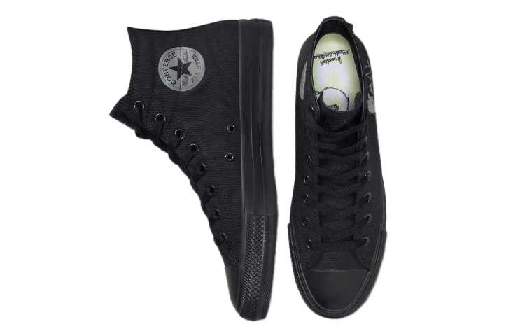 Krooked Converse Chuck Taylor All Star Pro High 'Triple Black' 圖 4