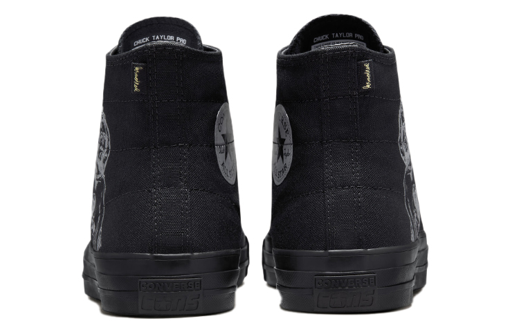 Krooked Converse Chuck Taylor All Star Pro High 'Triple Black' 圖 5