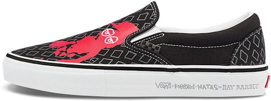 Krooked x Vans Skate Slip-On 'Natas For Ray Barbee' VN0A5FCAAPM Krooked x Vans Skate Slip-On 'Natas For Ray Barbee' VN0A5FCAAPM
