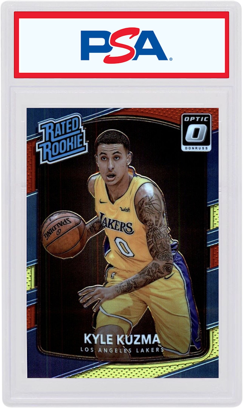 Buy Kyle Kuzma 2017 Donruss Optic Novato Rojo/Amarillo #174