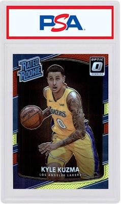Kyle Kuzma 2017 Donruss Optic Rookie Red/Yellow #174 Buy Kyle Kuzma 2017 Donruss Optic Rookie Red/Yellow #174