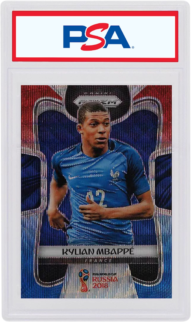 Kylian Mbappe 2018 Panini Prizm World Cup Red/Blue Wave #80
