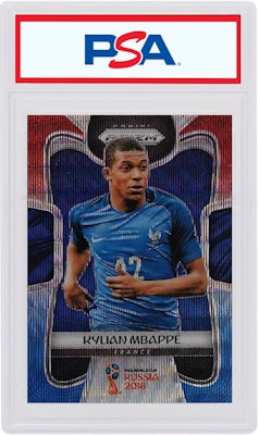 Kylian Mbappe 2018 Panini Prizm World Cup Red/Blue Wave #80 Buy Kylian Mbappe 2018 Panini Prizm World Cup Red/Blue Wave #80