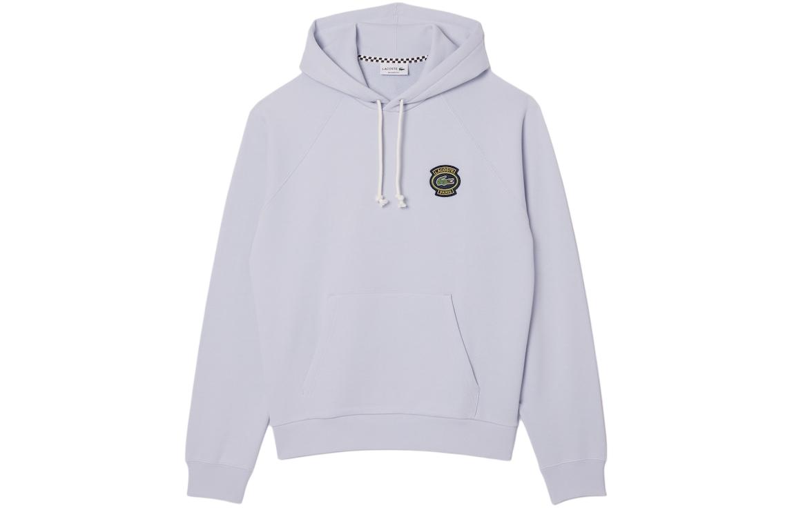 LACOSTE  Badge Hoodie Long Sleeve Sweatshirt - Phoenix Blue. SH7491-J2G